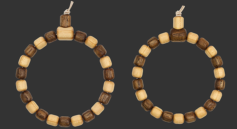 Partner-Armband-Set Zypresse & Walnussbaum