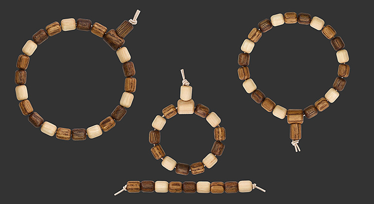 Vater, Mutter & Kind Armband-Set Walnussbaum, Haselstrauch & Esskastanie