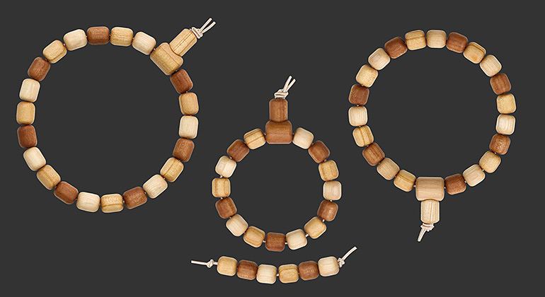 Vater, Mutter & Kind Armband-Set Zypresse, Haselstrauch & Apfelbaum